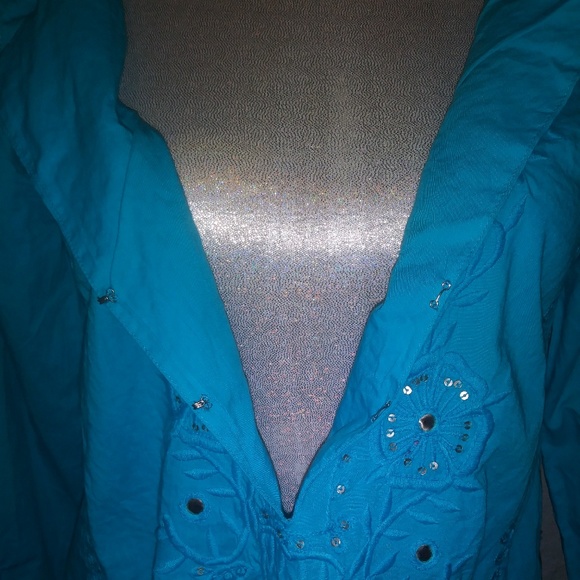 🍂🍁Calypso St. Barth Embroidery Shirt 3/4Sleeves - Picture 3 of 8